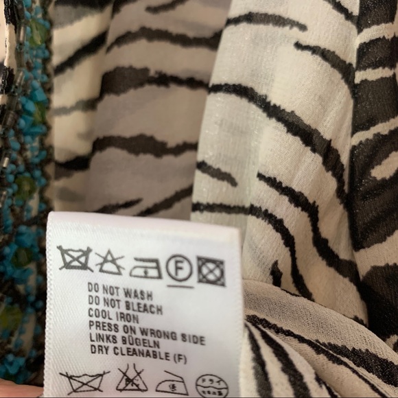 Vintage Escada Zebra Silk Embroidered Tunic Blouse - Picture 9 of 12